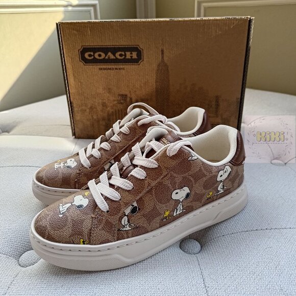 Coach Shoes - Coach X Peanuts High Line Sneaker In Signature Canvas With Snoopy Print CBZ77